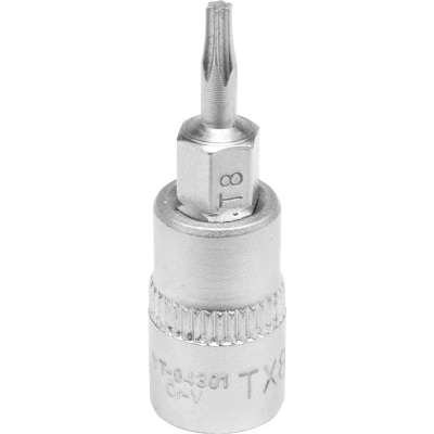Billede af YATO YT 04301 Skraldenøgleindsats (Hexagon) Torx DIN3120 T8 Værktøjsstål