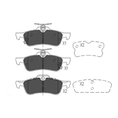 Billede af KAVO PARTS KBP 9106 Bremseklodser med akustisk advarsel for slid TOYOTA: Yaris III Hatchback, II Van, HONDA: CIVIC 9