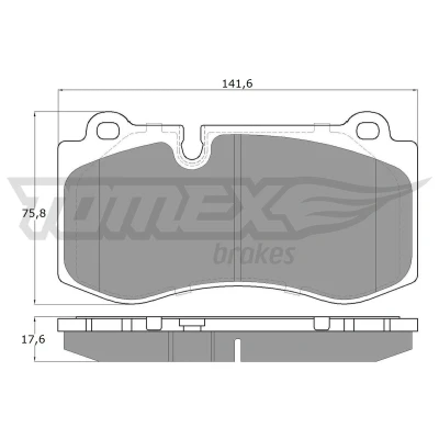 Billede af TOMEX brakes TX 16 87 Bremseklodser foraksel Forberedt til slidindikator MERCEDES BENZ: E klasse Sedan, CLS Coupe, T modell