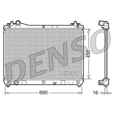 Billede af DENSO DRM47016 Radiator Aluminium 450 690 19 SUZUKI: Grand Vitara 2 SUV