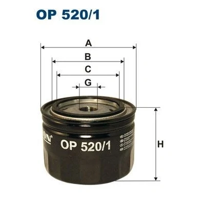 Billede af FILTRON OP 520/1 Oliefilter 3/4 16 UNF Påskruet filter FORD: Sierra Mk2 Sedan, SCORPIO 1, Mk1 Hatchback, LADA: Niva, Nova Samara