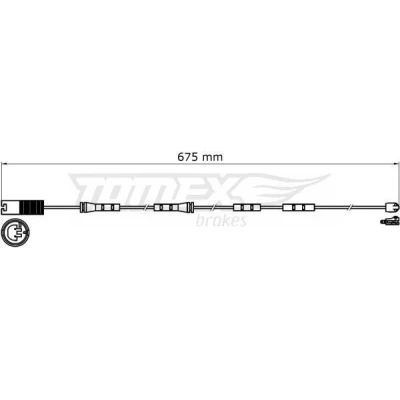 Billede af TOMEX brakes TX 31 36 Slidindikator Bremsebelægning foraksel BMW: X1