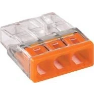 Billede af Wago Skrueløs Samlemuffe 3x 0,5 2,5mm2 Orange