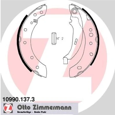 Billede af ZIMMERMANN 10990.137.3 Håndbremseklodser Billede svarer til leveringsomfang