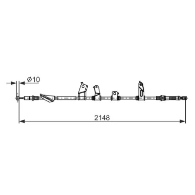 Billede af BOSCH 1 987 482 914 Håndbremsekabel 2148, 1894