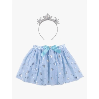 Billede af Frozen Nederdel &amp; Diadem Kostume