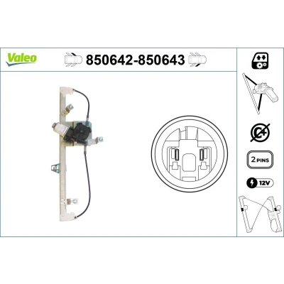 Billede af Valeo Rudehejs foran til venstre elektrisk med elektronisk motor venstrestyrede biler uden komfortfunktion 850642 RENAULT: Modus / Grand