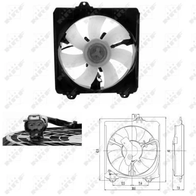 Billede af NRF 47695 Køleventilator 315 12 130 med kølerventilatorramme (karm)