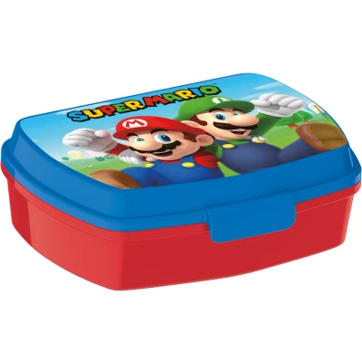 Billede af Madkasse til Sandwich Super Mario Plastik Rød Blå (17 x 5.6 13.3 cm)