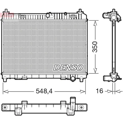 Billede af DENSO DRM10113 Radiator 350 564 16 FORD: FIESTA 6