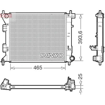 Billede af Køler, motorkøling DENSO DRM43016