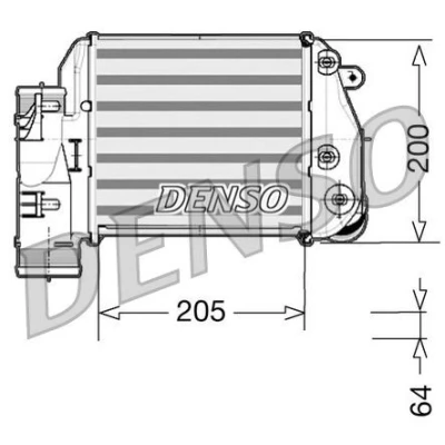 Billede af DENSO DIT02025 Intercooler Aluminium 205x200x64