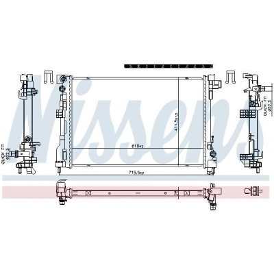 Billede af NISSENS 606869 Radiator Aluminium 610 396 26 Loddet køleripper