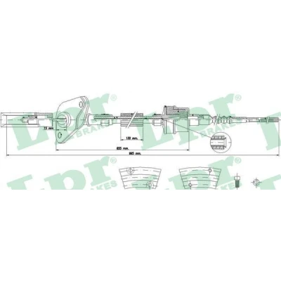 Billede af LPR C0565C Koblingskabel FIAT: 500 Hatchback, C Cabriolet, Panda II Hatchback