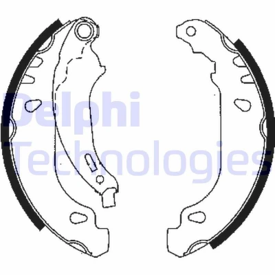 Billede af DELPHI LS1844 Bremsebakker 180 42 RENAULT: CLIO 2