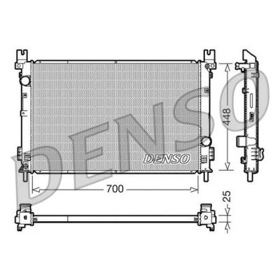 Billede af DENSO DRM06001 Radiator Aluminium 700 448 25