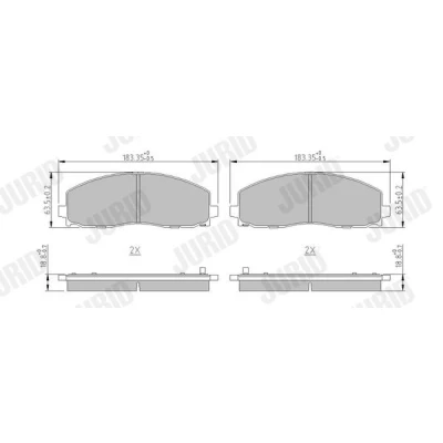 Billede af JURID 573411J Bremseklodser med akustisk advarsel for slid uden tilbehør DODGE: Journey MPV