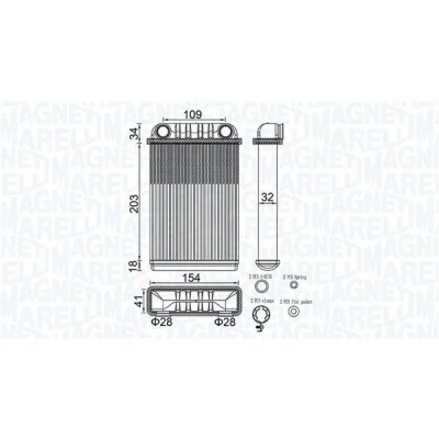 Billede af MAGNETI MARELLI 350218512000 Varmeveksler