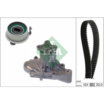 Billede af INA 530 0355 30 vandpumpe + Tandremssæt med HYUNDAI: Getz