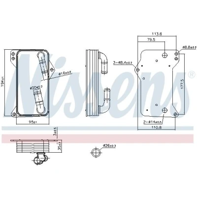 Billede af Oliekøler, automatisk gearkasse NISSENS 91505