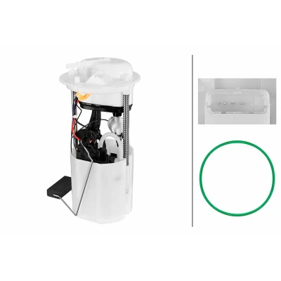Billede af HELLA 8TF 358 306 721 Brændstof, føderdel med pakning, tankmåler elektrisk Benzin FIAT: Panda II Hatchback
