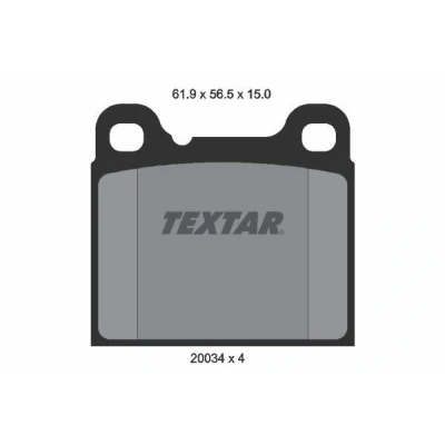 Billede af TEXTAR 2003402 Bremseklodser Ikke forberedt til slidindikator ALFA ROMEO: GTV, Alfetta GT, Sedan, PORSCHE: 911 Coupe, OPEL: GT Coupe