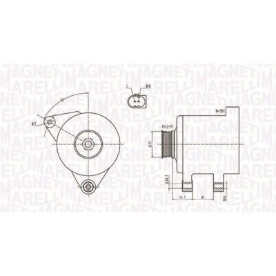 Billede af MAGNETI MARELLI 063731664010 Generator 12V 120A AUDI: A6 C5 Avant, A4 B5 Sedan, VOLKSWAGEN: Passat GP Variant