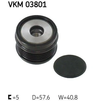 Billede af SKF VKM 03801 Friløbskobling 40,8