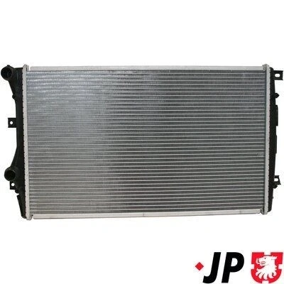 Billede af JP GROUP 1114206100 Radiator Aluminium 650 415 34 VOLKSWAGEN: GOLF 5, Touran I, 6, SKODA: Octavia 2 Combi, II Hatchback, SEAT: Altea