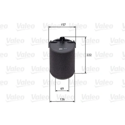 Billede af VALEO 585742 Luftfilter 221 157 Filterindsats VOLKSWAGEN: Passat B6 Variant, GOLF 6, Caddy 3, SKODA: Yeti, Octavia II Hatchback, AUDI: A3 Sportback