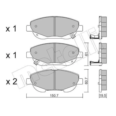 Billede af Bremseklodser METELLI 22 0879 0