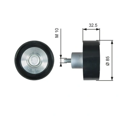 Billede af GATES T36625 Remstrammerhjul Micro V UNIQUE FIT