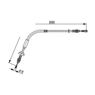 Billede af BOSCH 1 987 482 543 Håndbremsekabel 896