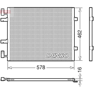 Billede af DENSO DCN20041 Kondensator uden tørrer R 134a OPEL: Vivaro A Van