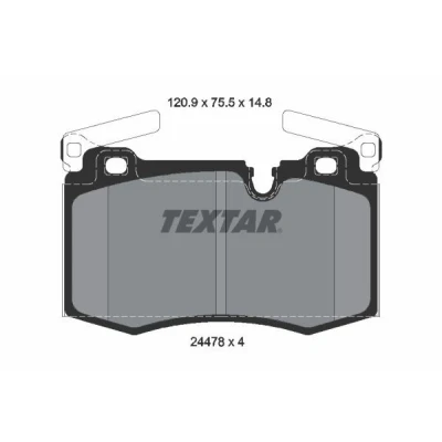 Billede af TEXTAR 2447801 Bremseklodser Forberedt til slidindikator MINI: Hatchback, Clubman, Cabriolet