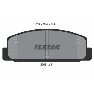 Billede af TEXTAR 2003101 Bremseklodser Ikke forberedt til slidindikator MAZDA: 323 F 6, RX 7 II Coupe, 626 V Sedan