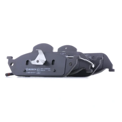 Billede af BOSCH 0 986 424 611 Bremseklodser Low Metallic med indbygget slidsensor monteringsvejledning, anti knirke plade, stempelklips