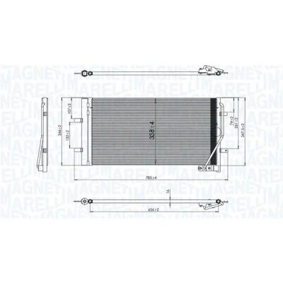 Billede af MAGNETI MARELLI 350203842000 Kondensator med tørrer 656x338x16 338 656 16 AUDI: Q3