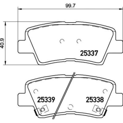 Billede af BREMBO P 30 106 Bremseklodser med akustisk advarsel for slid anti knirke plade tilbehør HYUNDAI: i30 III Stationcar, Hatchback