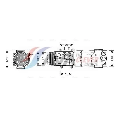Billede af PRASCO FDAK105 Kompressor Scroll90v R 134a FORD: Focus Mk1 Hatchback, Fusion Stationcar