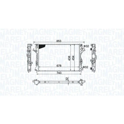 Billede af MAGNETI MARELLI 350213152200 Radiator 678 438 32 Loddet køleripper RENAULT: ESPACE 4, LAGUNA 2