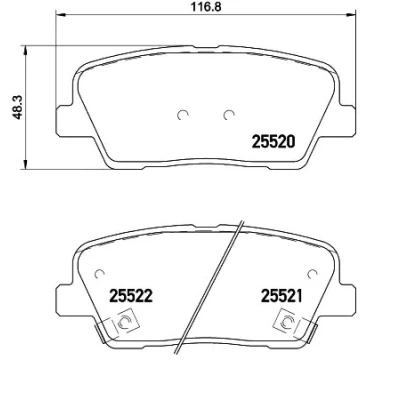 Billede af BREMBO P 30 081 Bremseklodser med akustisk advarsel for slid tilbehør