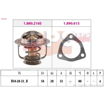 Billede af EPS 1.880.535 Termostat 88 54 Made in Italy OE Equivalent med pakning NISSAN: Patrol GR 5 SUV