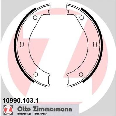 Billede af ZIMMERMANN 10990.103.1 Håndbremseklodser Billede svarer til leveringsomfang BMW: 3 Coupe, Cabriolet, Sedan