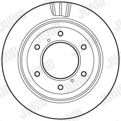 Billede af JURID 562777JC Bremseskiver 300 22 6 139,7 ventileret coatet uden skruer MITSUBISHI: Pajero 4, Pinin, Sport 1 SUV