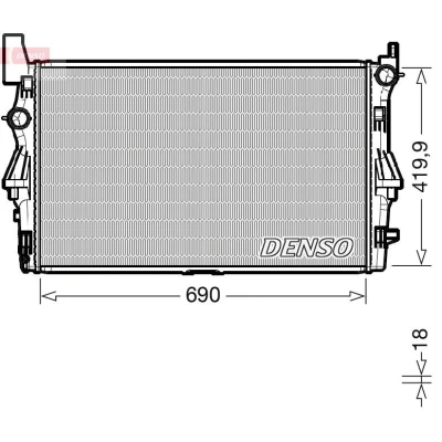 Billede af DENSO DRM17114 Radiator 690 420 18