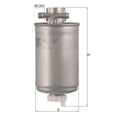 Billede af MAHLE ORIGINAL KL 197 Brændstoffilter Ledningsfilter 10 10,0 AUDI: A2