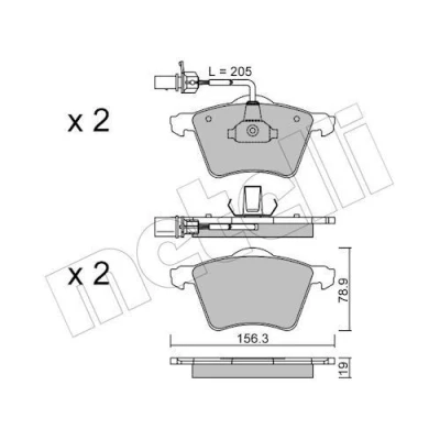 Billede af Bremseklodser METELLI 22 0550 1