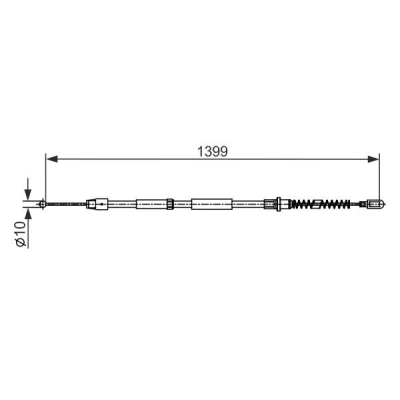 Billede af BOSCH 1 987 482 539 Håndbremsekabel 1399
