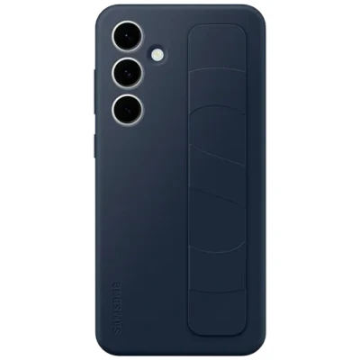 Billede af Samsung Standing Grip Silikone Back Cover Mørkeblå Galaxy S24 FE